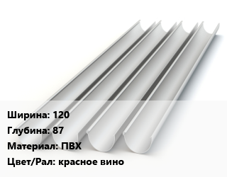 Желоб 120х87 ПВХ красное вино, шт, Grand Line Standart цена от 401.85 сом / шт, где купить, условия доставки в Оше и Ошской области